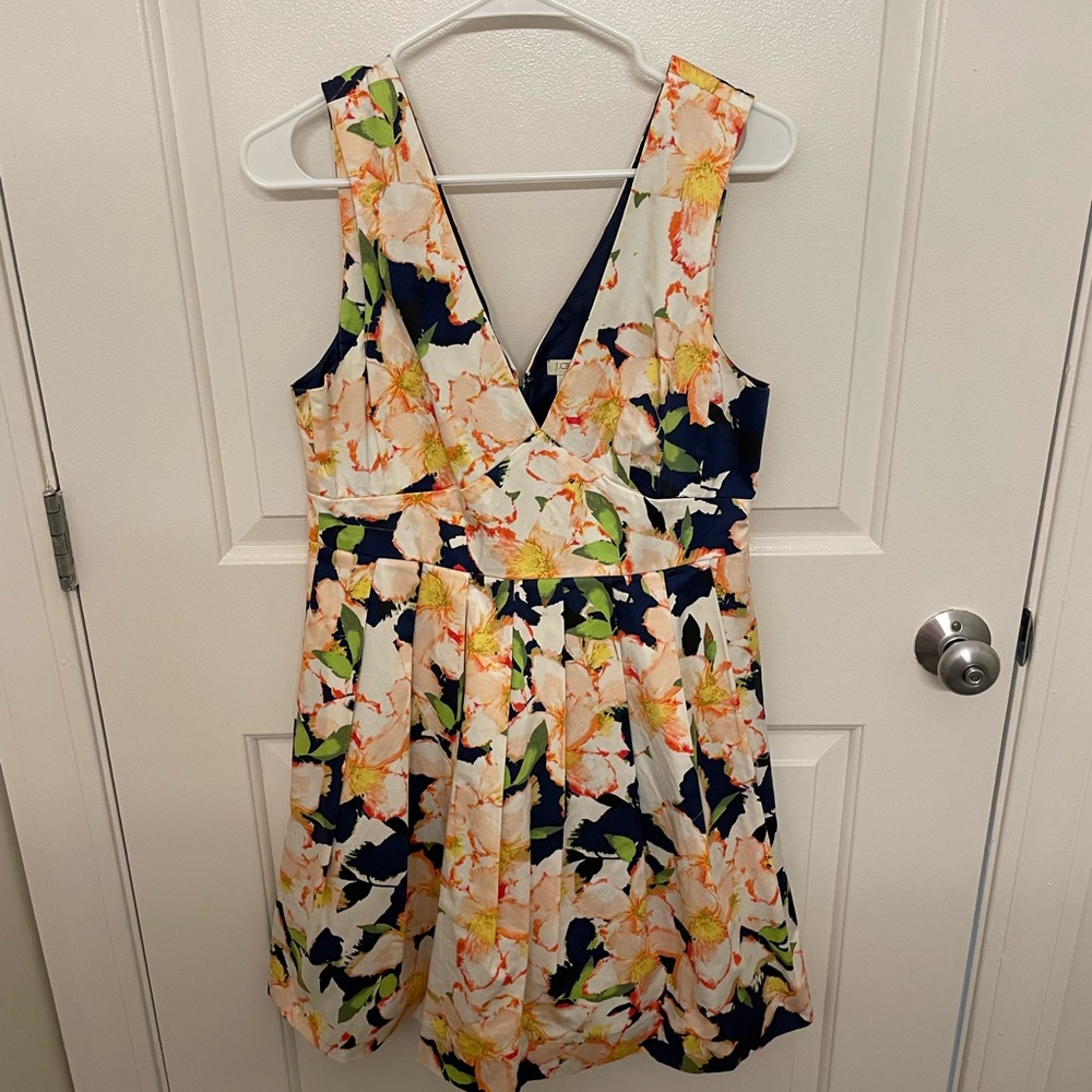 Floral pleated dress - j crew